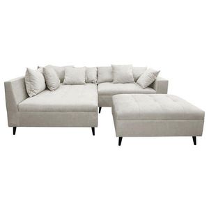MID.YOU ROHOVÁ SEDAČKA, textil, světle šedá obraz