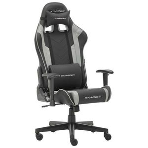 Dxracer HERNÍ ŽIDLE, vzhled kůže, šedá, černá obraz