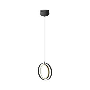 B.V. - LED Lustr na lanku LED/15W/230V 2700K černá obraz