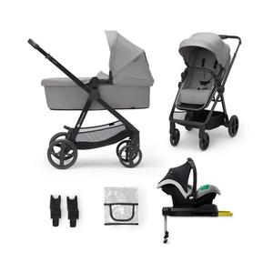 Kinderkraft KINDERKRAFT - Kombinovaný kočárek 4v1 NEWLY Classic grey + autosedačka MINK PRO obraz