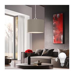 Eglo Eglo - LED Lustr na lanku TUNJA 1xE27/60W/230V taupe obraz