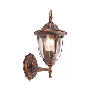 Venkovní nástěnné svítidlo MANOEL 1xE27/15W/230V IP44 bronz patina obraz