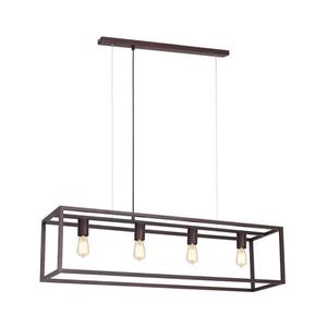Lustr na lanku FRAME 4xE27/60W/230V měď obraz