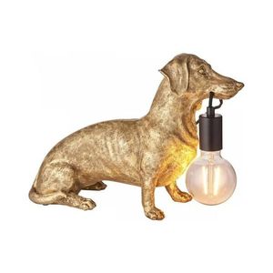 Endon Endon 101187 - Stolní lampa DACHSHUND 1xE27/10W/230V zlatá obraz
