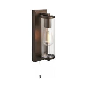Endon Endon 94077 - Koupelnové nástěnné svítidlo TAYLOR 1xE27/10W/230V IP44 hnědá obraz