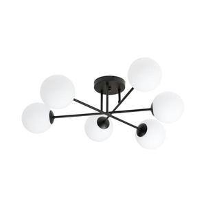 EMIBIG Lustr na tyči ROMA 6xE14/10W/230V černá/bílá obraz