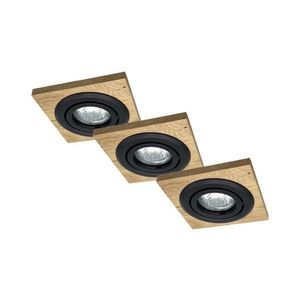 SADA 3x Podhledové svítidlo TOBBY 1xG9/20W/230V 11, 5x11, 5 cm dub/černá obraz