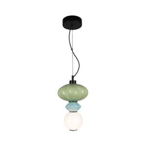 LED Lustr na lanku ASCOLI LED/8W/230V pr. 20 cm zelená/modrá obraz