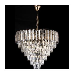 LED Lustr na řetězu 11xE27/60W/230V + 7xLED/6W pr. 60 cm zlatá obraz