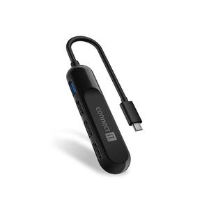 CONNECT IT CONNECT IT CHU-5000-BK - USB-C hub 4v1 obraz