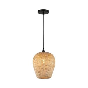 Lustr na lanku ALMA 1xE27/60W/230V pr. 23 cm bambus obraz