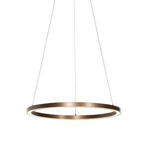 Závěsné svítidlo bronzové 60 cm vč. LED 3-stupňové stmívatelné - Girello obraz