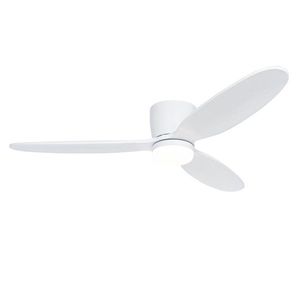 Stropní ventilátor bílý 132 cm vč. LED stmívatelný s dálkovým ovládáním - Sofio obraz
