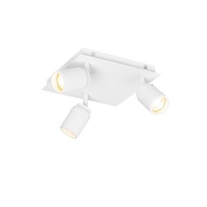 Chytré koupelnové bodové svítidlo bílé čtvercové 3-světlo IP44 vč. 3 Wifi GU10 50mm - Ducha obraz