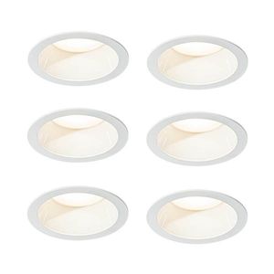 Set van 6 inbouwspots wit incl. LED 3000K-5000K - Elias obraz