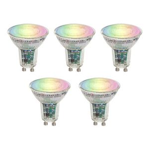 Set van 5 Smart GU10 50 LED lampen helder RGBW 4.5W 350 lm 2700-6000K obraz