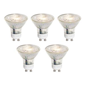 Set van 5 GU10 50mm 3-staps dimbaar in Kelvin LED lampen helder 4.9W 450 lm 2000-2700K obraz