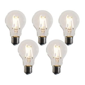 Set van 5 E27 dimbare LED lampen A60 helder 4.5W 500 lm 2700K obraz