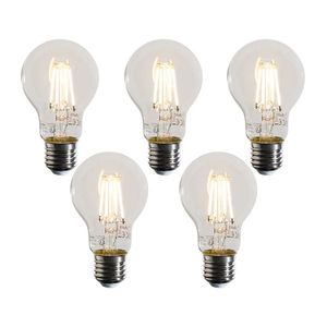 Set van 5 E27 dimbare LED lampen A60 helder 4W 470 lm 2700K obraz