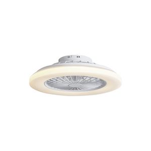 Stropní ventilátor bílý 48, 5 cm vč. LED stmívatelné v Kelvinech s dálkovým ovládáním - Clemo obraz