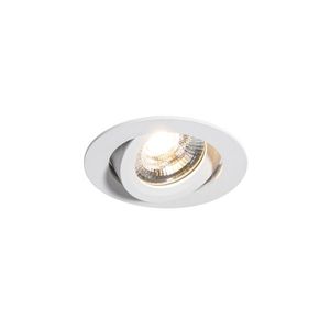 Zapuštěné bodové svítidlo bílé, sklopné, 8, 2 cm, vč. stmívatelné LED, IP54, ultra tenké - Pupil obraz