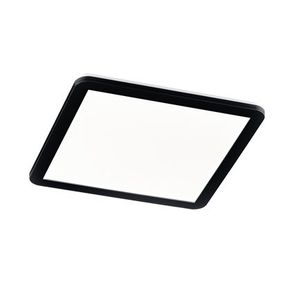 Čtvercové stropní svítidlo černé 40 cm vč. LED 3-stupňové stmívatelné IP44 - Lope obraz