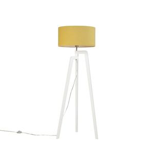 Moderní stojací lampa bílá skukuričným stínítkem 50 cm - Puros obraz