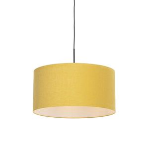 Moderní závěsné svítidlo černé sstínítkem 50 cm žluté - Combi 1 obraz