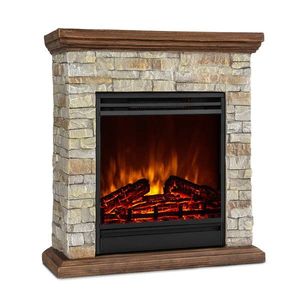 Klarstein Etna, elektrický krb, 1800 W, týdenní časovač, dálkové ovládání, šedý/hnědý obraz