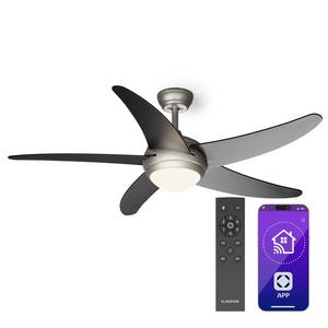 Klarstein Bolero 2 v 1 Smart, stropní ventilátor, Ø 132 cm, světlo 55 W, dálkové ovládání, ovládání přes aplikaci, dvousměrný provoz obraz