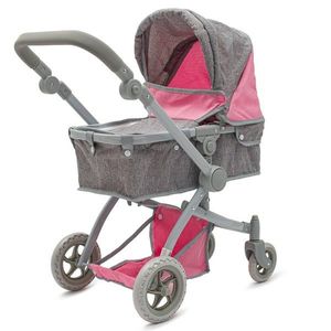 Kočárek pro panenky 2v1 Baby Mix Sophie pink-grey obraz
