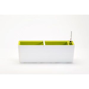 Plastia Samozavlažovací truhlík Berberis 60, bílá + zelená, 60 cm obraz