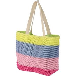Plážová taška pruhovaná 47 x 15 x 38 cm, zelená obraz
