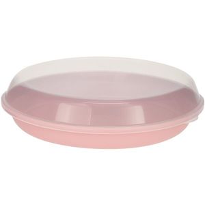 EH Servírovací plastová mísa s víkem 35, 5 x 8, 5 cm, růžová obraz