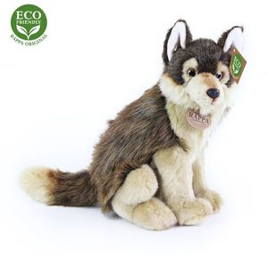 Rappa Plyšový sedící vlk, 28 cm obraz