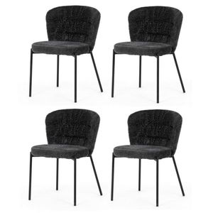 Sada jídelních židlí Bouclé CT-W1077 GREY2, 4 ks obraz