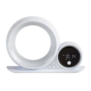 Rabalux 76109 dekorativní stolní lampa Wakeway, s reproduktorem, RGB, hodinami a budíkem obraz