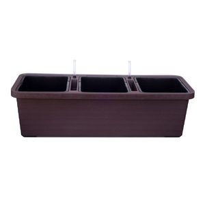 Plastia Samozavlažovací truhlík Berberis TRIO, čokoláda, 117 cm obraz