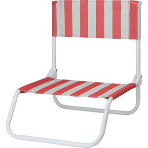 Skládací plážová židle Stripes, 65 x 44 x 19 cm, červená obraz