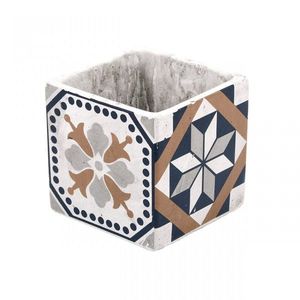 DekorStyle Betonový květináč Azulejos 11 cm obraz