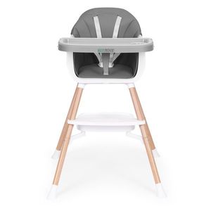 Dětská židlička 2v1 BABY ECOTOYS šedá obraz