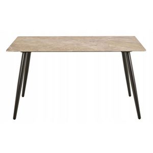 Actona Jídelní stůl Wicklow 140 cm hnědý mramor/černý obraz