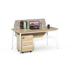 Kancelářský stůl s kontejnerem Houseland Profit Max 01 1608 dub/bílý obraz