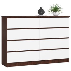 Ak furniture Komoda Rollo X 138, 4 cm wenge/bílá obraz