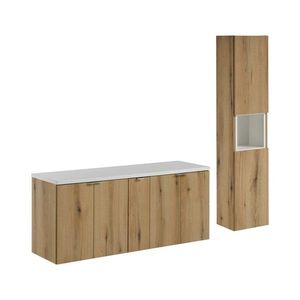 Comad Koupelnová sestava Nova Oak se skříňkami a umyvadlem 60 cm dub evoke/bílá obraz