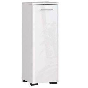 Ak furniture Koupelnová skříňka Fin bílá/stříbrná lesk obraz