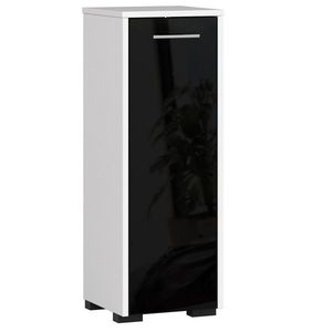 Ak furniture Koupelnová skříňka Fin 30 cm bílá/černá lesk obraz