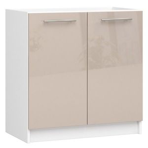 Ak furniture Kuchyňská skříňka pod dřez Olivie S 80 cm bílá/cappuccino lesk obraz