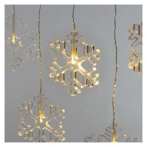 EMOS LED vánoční závěs Snowflakes 84 cm teplá bílá obraz