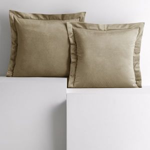 Povlaky na polštáře AmeliaHome Velvet Side béžové, velikost 45x45 obraz
